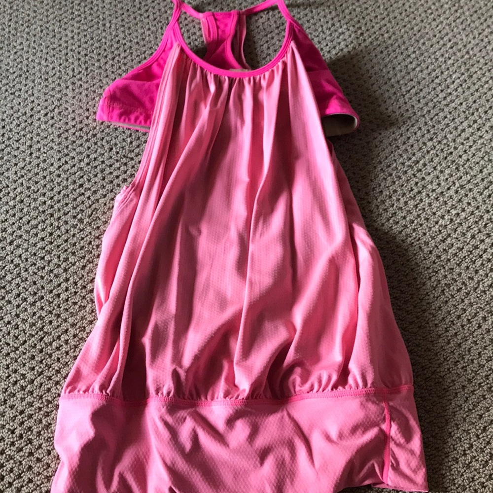 Lululemon- Pink/hot pink Tank